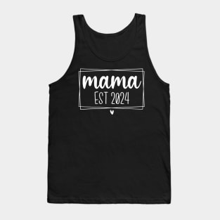 Mama Mom Est 2024 Promoted To Mommy 2024 Tank Top